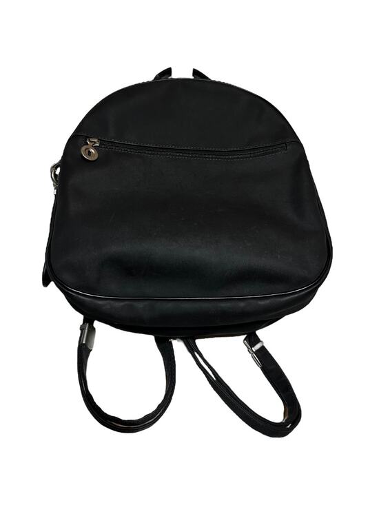 Mandarina Duck Backpack Nylon Leather Trim Mini Round Black 10\